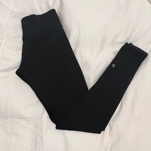 Lululemon reversible leggings. Black one side, navy one side. Like new. Size 6